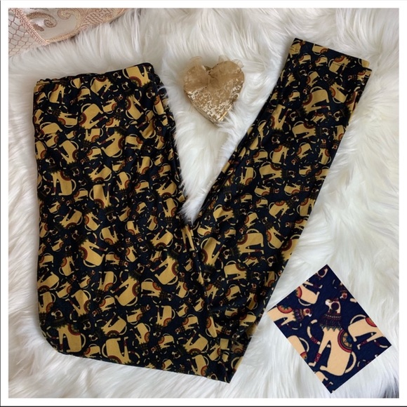 LuLaRoe | Egyptian Cat Leggings, Like New - Picture 4 of 6